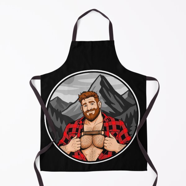Aperçu de l'œuvre Papa gay dans les montagnes | Cadeau en cuir Gay Bear Pride pour les ours gays créée et vendue par BrokenLabel.