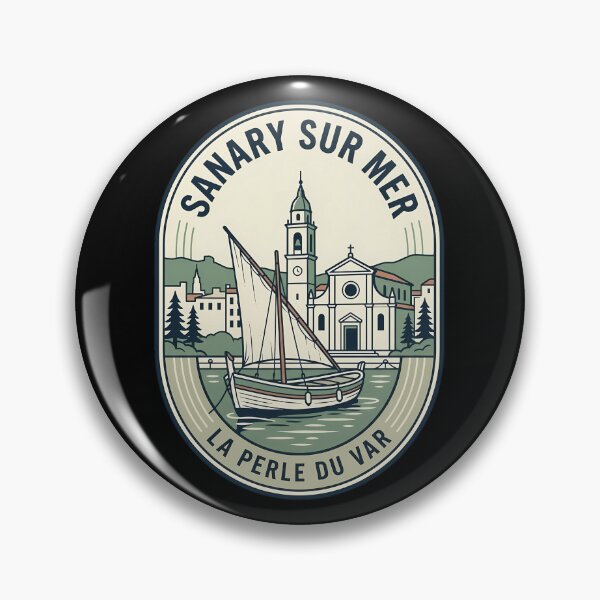 Artikelvorschau, Sanary Sur Mer Frankreich Vintage Reise-Emblem entworfen und verkauft von k3rstman1.