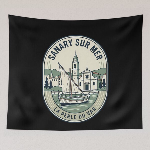 Item preview, Sanary Sur Mer France Vintage Travel Emblem designed and sold by k3rstman1.