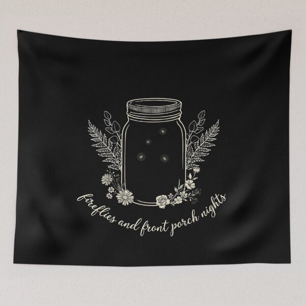 Item preview, Fireflies and Front Porch Nights Rustic Floral Vintage Summer Aesthetic designed and sold by Redgiant87x.