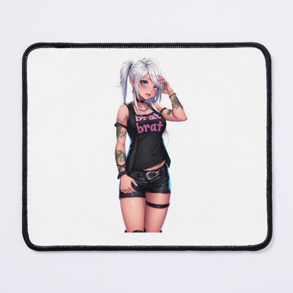 Item preview, Punk-style anime girl with white hair poses confidently in streetwear designed and sold by BiranoVule.