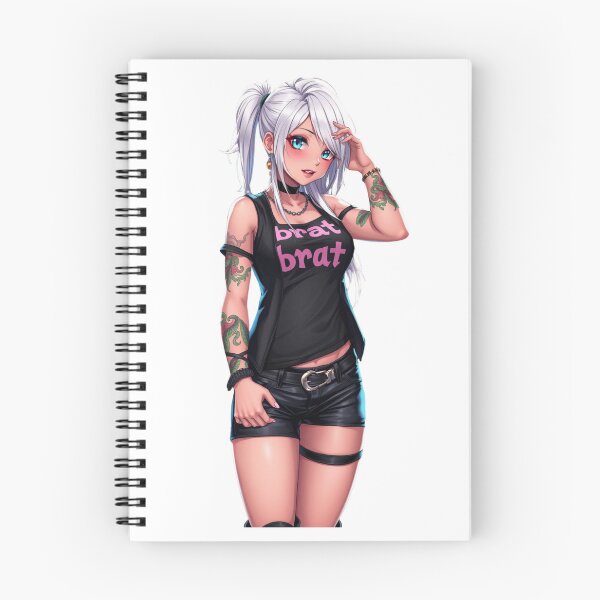 Item preview, Punk-style anime girl with white hair poses confidently in streetwear designed and sold by BiranoVule.