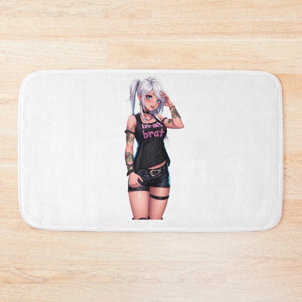 Item preview, Punk-style anime girl with white hair poses confidently in streetwear designed and sold by BiranoVule.