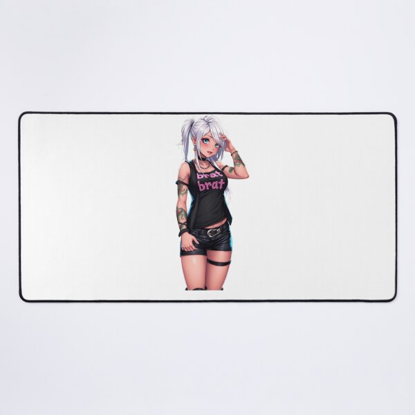 Item preview, Punk-style anime girl with white hair poses confidently in streetwear designed and sold by BiranoVule.