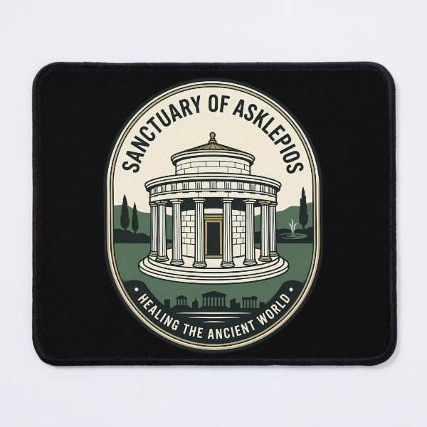 Item preview, Ancient Greek Sanctuary of Asklepios Vintage Travel Emblem designed and sold by k3rstman1.