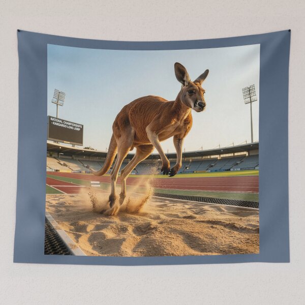Item preview, Kangaroo Warms Up for the Long Jump designed and sold by Tridentulus.