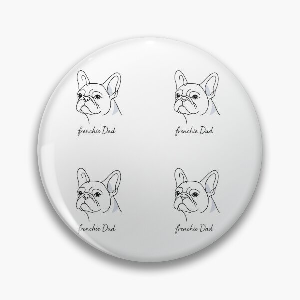 Artikelvorschau, Minimalistische Linienzeichnungen von Frenchie Dad entworfen und verkauft von Tee Visions.