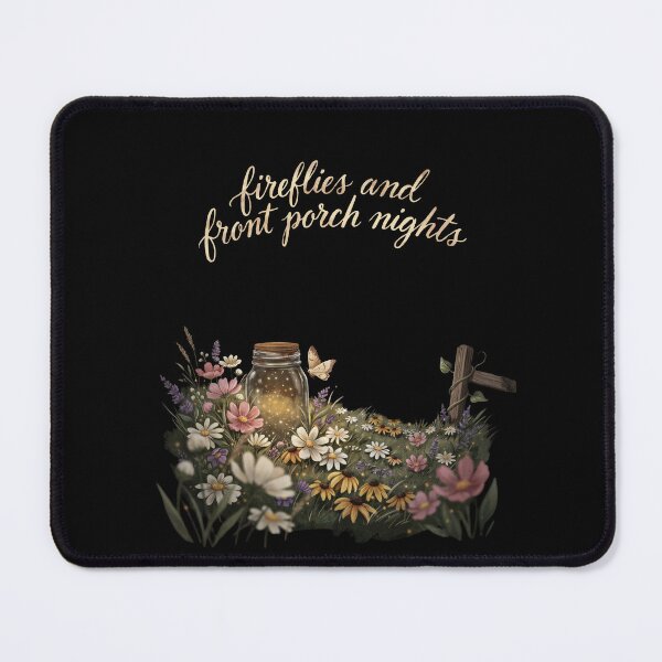 Item preview, Fireflies and Front Porch Nights Country Summer Vintage Floral Mason Jar designed and sold by Redgiant87x.