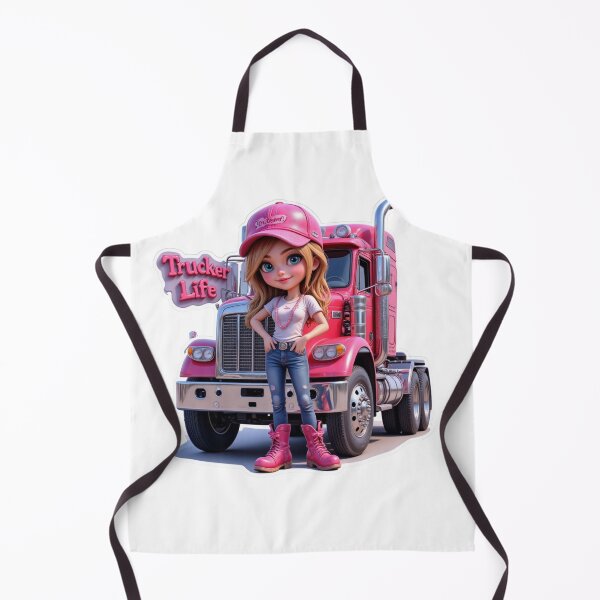 Item preview, Pink Semi Truck Driver Girl Trucker Life Sticker designed and sold by CodellCreations.