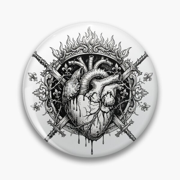 Item preview, Pierced Gothic Sacred Heart - Dark Aesthetic designed and sold by FRADEX STORE.