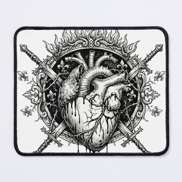 Item preview, Pierced Gothic Sacred Heart - Dark Aesthetic designed and sold by FRADEX STORE.