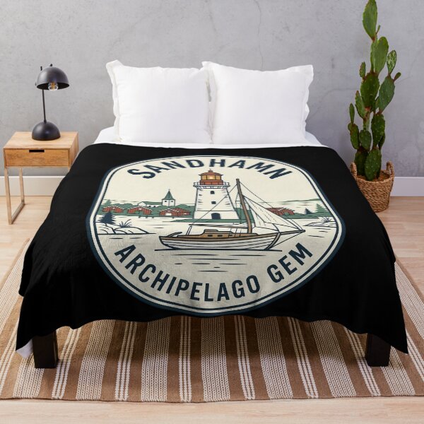 Item preview, Sandhamn Sweden Stockholm Archipelago Vintage Travel Emblem designed and sold by k3rstman1.