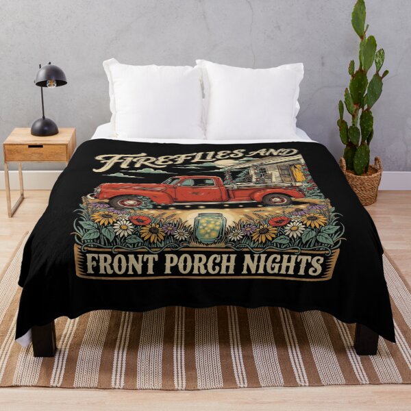 Item preview, Fireflies and Front Porch Nights Farmhouse Rustic Floral Vintage designed and sold by Redgiant87x.