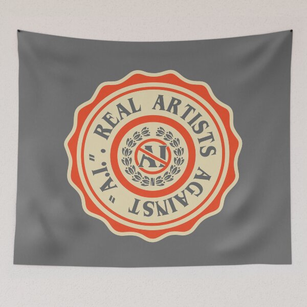 Item preview, REAL ARTISTS AGAINST AI designed and sold by remerasnerdas.