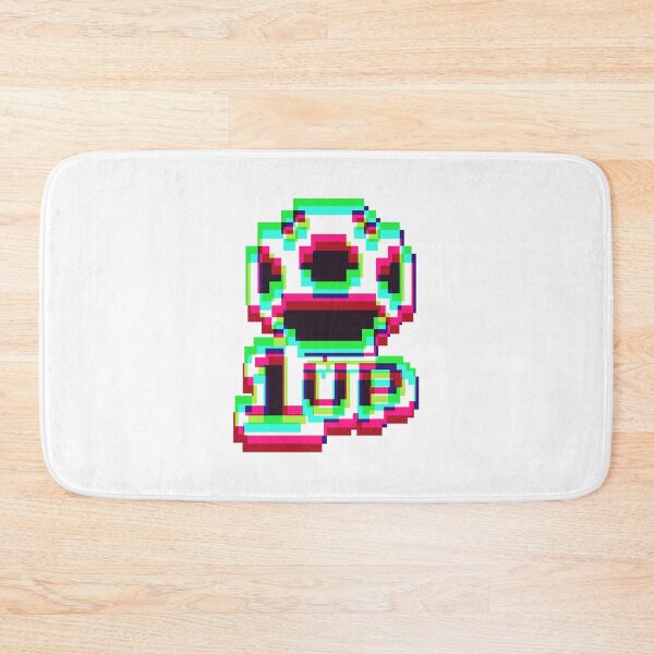 Item preview, 1up Mushroom Negative Synthwave 3 - White designed and sold by animinimal.