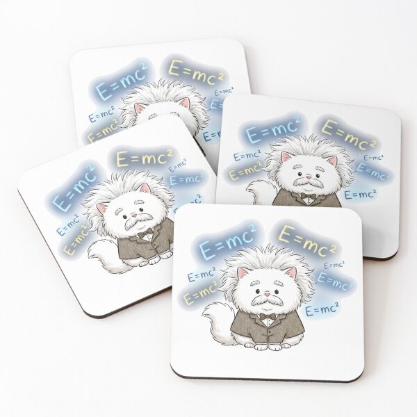 Item preview, Kawaii cartoon genius cat scientist of physics and energy theory designed and sold by TheCoolCatsMx.
