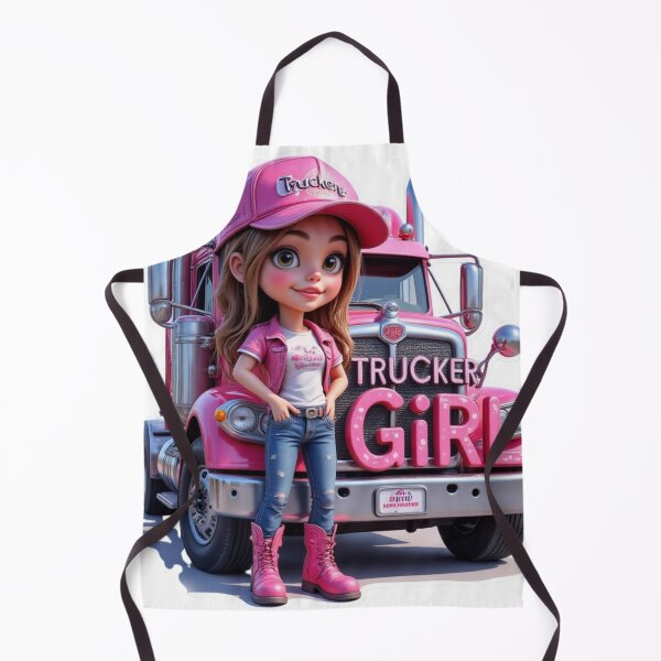 Item preview, Pink Semi Truck Driver Girl Trucker Life Sticker designed and sold by CodellCreations.