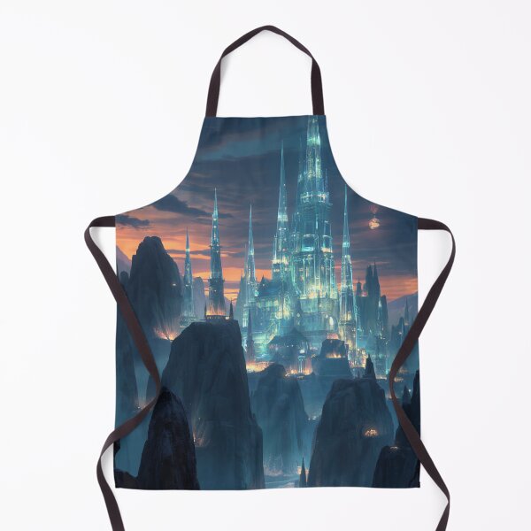 Item preview, Glowing Crystal Spire City Fantasy Skyline designed and sold by StudioForge.