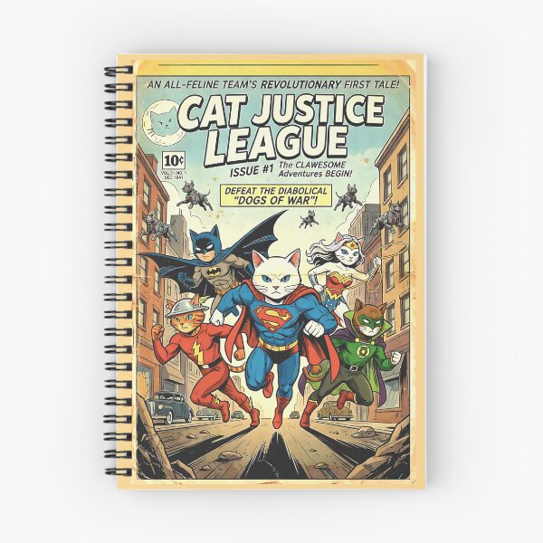 Item preview, Cat Justice League designed and sold by Cathedral of Curiosity.
