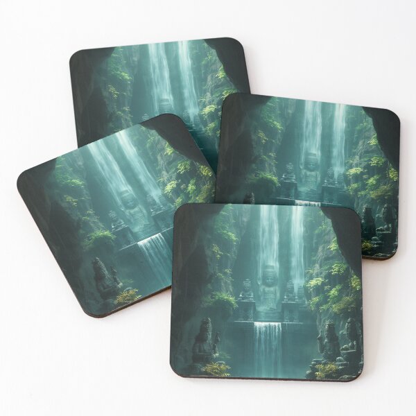 Item preview, Hidden Waterfall Temple Fantasy Jungle Ruins designed and sold by StudioForge.