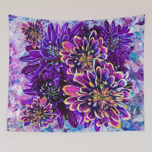 Item preview, Purple Chrysanthemums Background 2 designed and sold by nastiaart.
