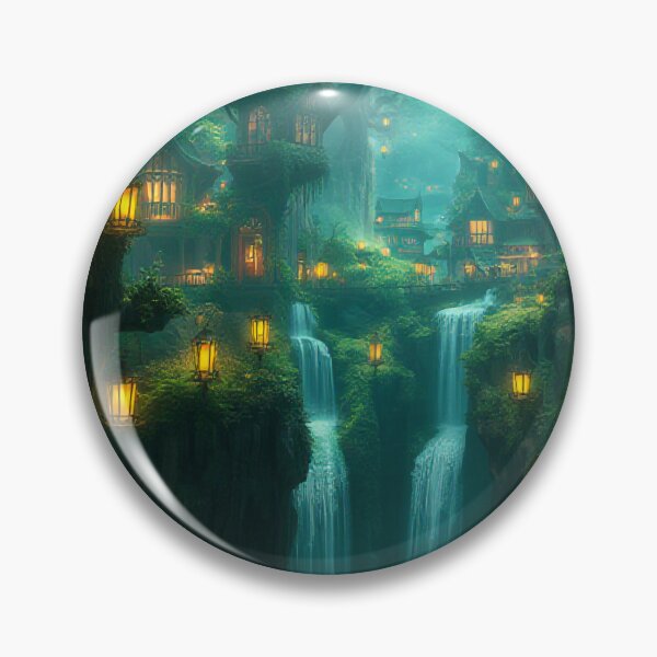 Item preview, Glowing Elven Treetop City Enchanted Forest designed and sold by StudioForge.