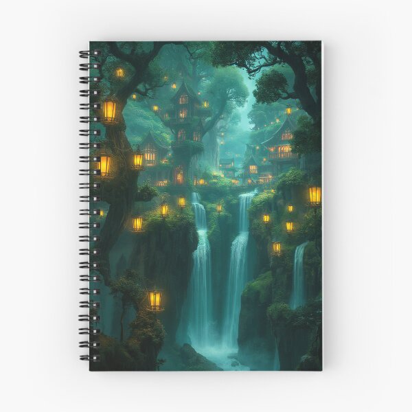Item preview, Glowing Elven Treetop City Enchanted Forest designed and sold by StudioForge.