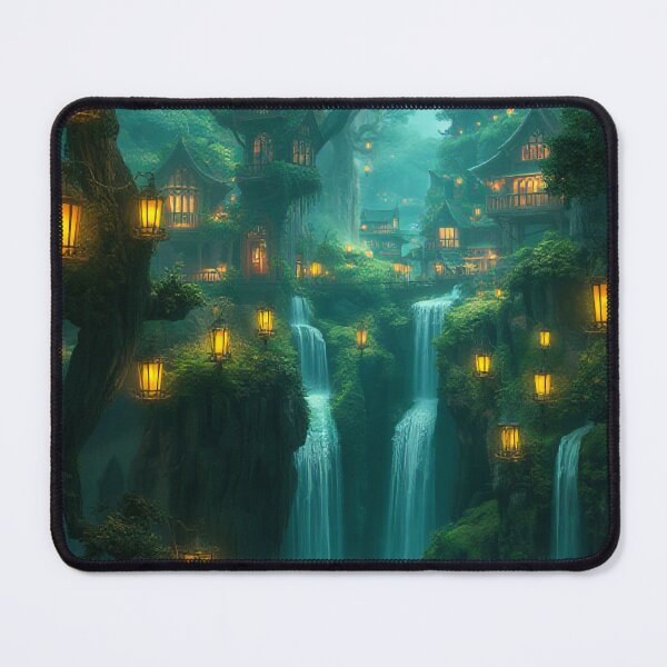 Item preview, Glowing Elven Treetop City Enchanted Forest designed and sold by StudioForge.