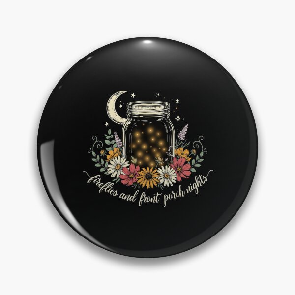 Item preview, Fireflies and Front Porch Nights Mason Jar Vintage Floral Summer Vibes designed and sold by Redgiant87x.
