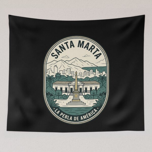 Item preview, Santa Marta Colombia Vintage Travel Emblem designed and sold by k3rstman1.