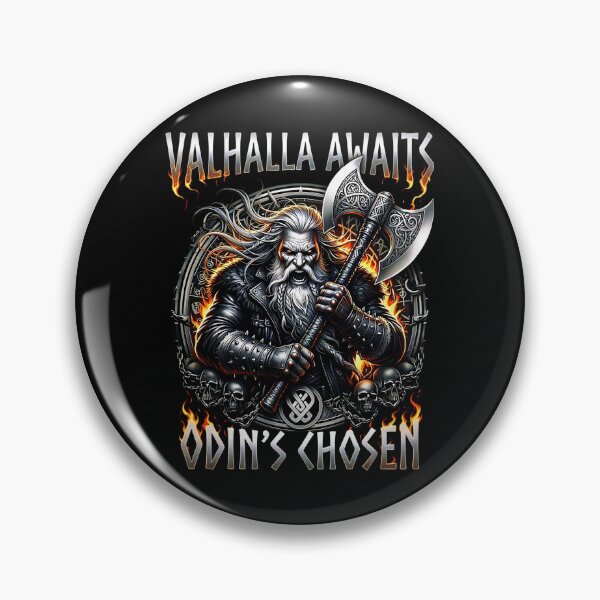 Item preview, Fierce Viking Warrior Odin Valhalla Norse Axe Design designed and sold by DeimosArtIntl.