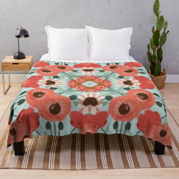 Item preview, Mint Poppies Pattern designed and sold by Shy Fractal Designs.