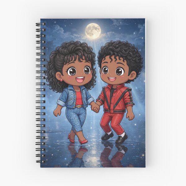 Item preview, Kawaii Chibi Thriller Couple Moonlight Walk Cute 80s Retro Halloween Love designed and sold by ICANTWithoutCOFFEE.