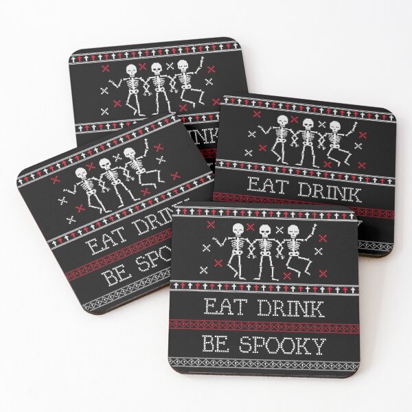Item preview, Eat Drink Be Spooky Skeleton Halloween Ugly Sweater designed and sold by Volt Junkies.