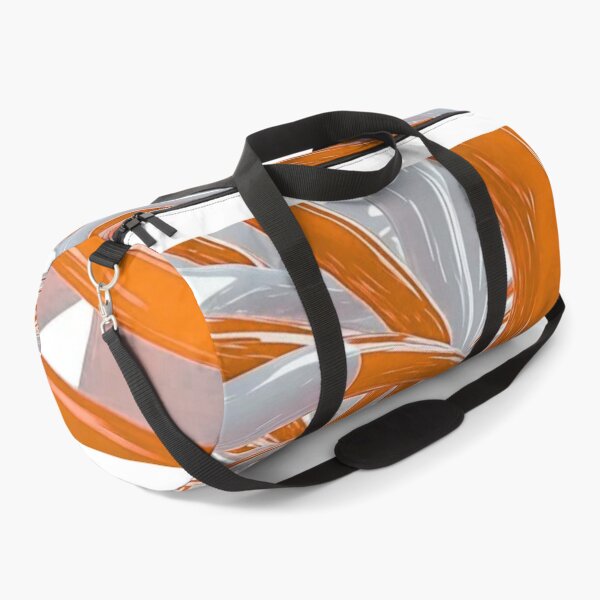 Item preview, The Energetic Dance of Glossy Curves, Abstract 3D Entanglement - Bright Orange and White Tubes designed and sold by RAYBIL.