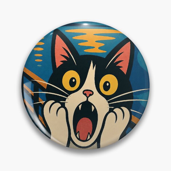 Item preview, The Meow Scream Funny Cat Art Parody designed and sold by anabellstar design co.