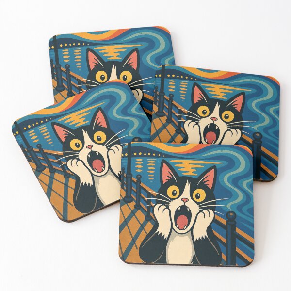Item preview, The Meow Scream Funny Cat Art Parody designed and sold by anabellstar design co.