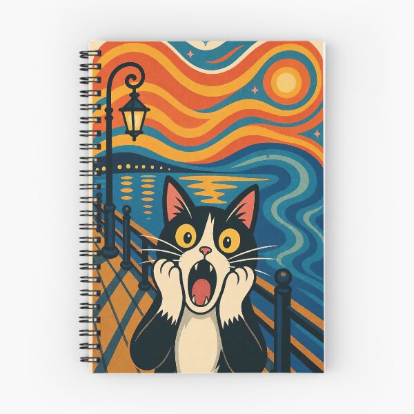 Item preview, The Meow Scream Funny Cat Art Parody designed and sold by anabellstar design co.