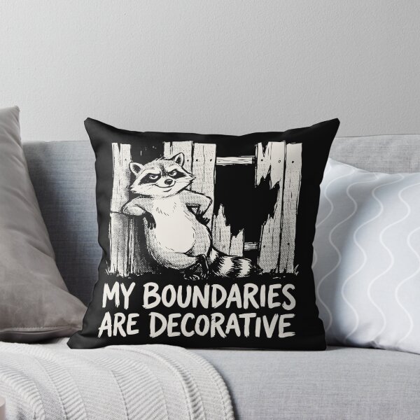 Item preview, My Boundaries Are Decorative Raccoon Fence Grunge Dark Humor designed and sold by cabana.space.