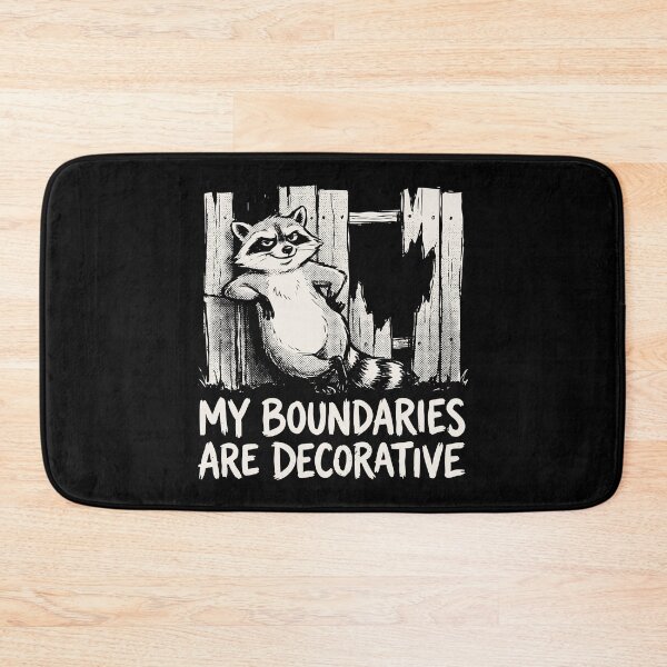 Item preview, My Boundaries Are Decorative Raccoon Fence Grunge Dark Humor designed and sold by cabana.space.