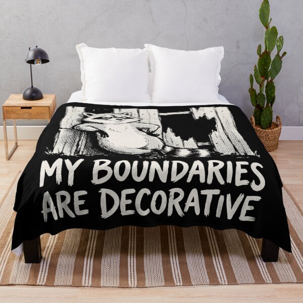 Item preview, My Boundaries Are Decorative Raccoon Fence Grunge Dark Humor designed and sold by cabana.space.