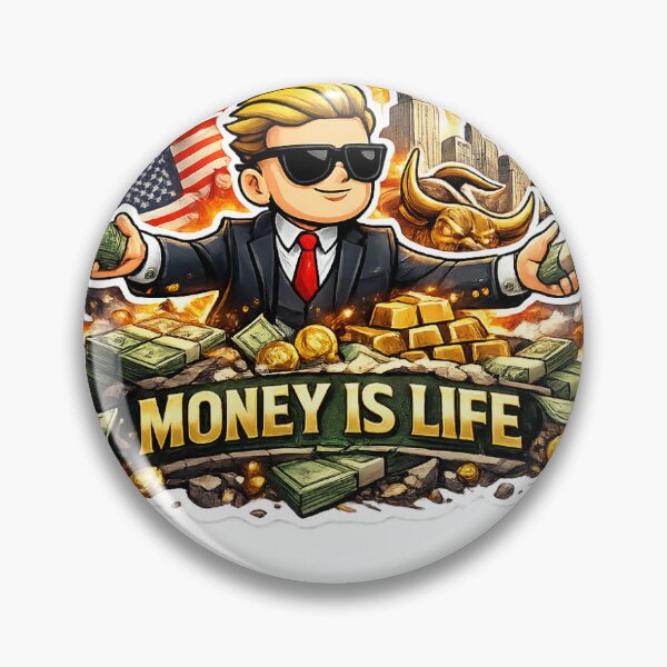 Item preview, Money Is Life – Wall Street Hustle Sticker designed and sold by TraktorTF.
