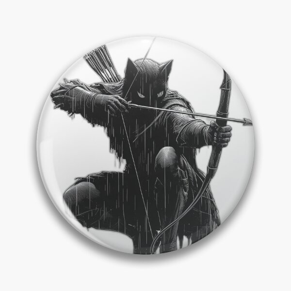 Item preview, Storm Archer Cat — Japanese Warrior Art designed and sold by Tokyo Neo Noir Collective .
