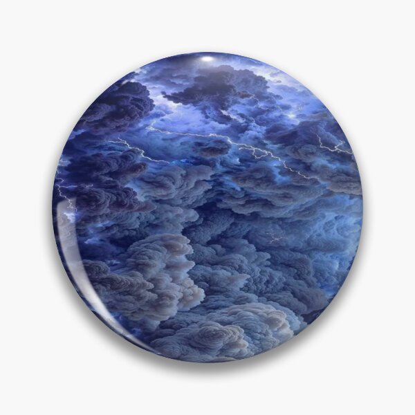 Item preview, The Majestic Fury of the Sky: Storm of Clouds & Lightning - Dramatic Stormy Sky in Blue & Purple designed and sold by RAYBIL.