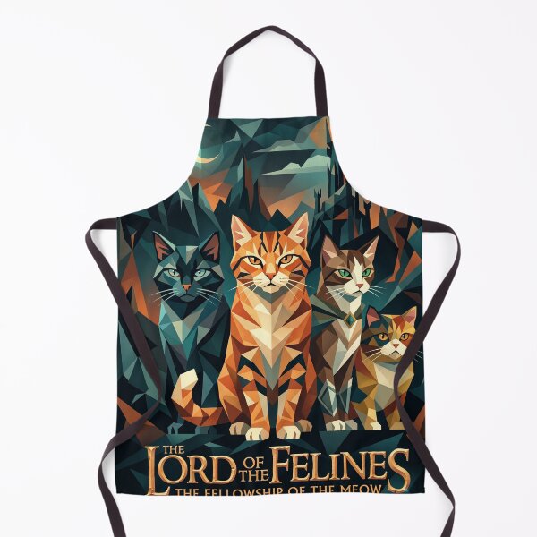 Item preview, Lord of the Felines, group of fantasy cats, geometric art designed and sold by TheCoolCatsMx.