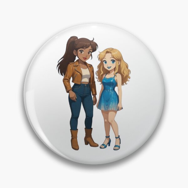 Item preview, Two fashionable girls smiling together, expressing friendship designed and sold by XuxuKemaik.