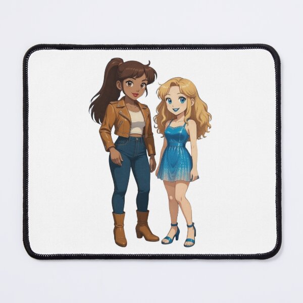 Item preview, Two fashionable girls smiling together, expressing friendship designed and sold by XuxuKemaik.