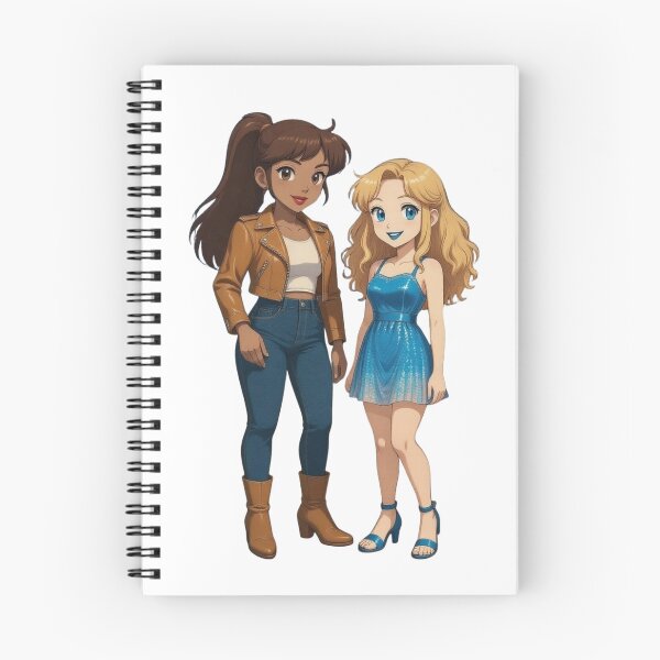 Item preview, Two fashionable girls smiling together, expressing friendship designed and sold by XuxuKemaik.