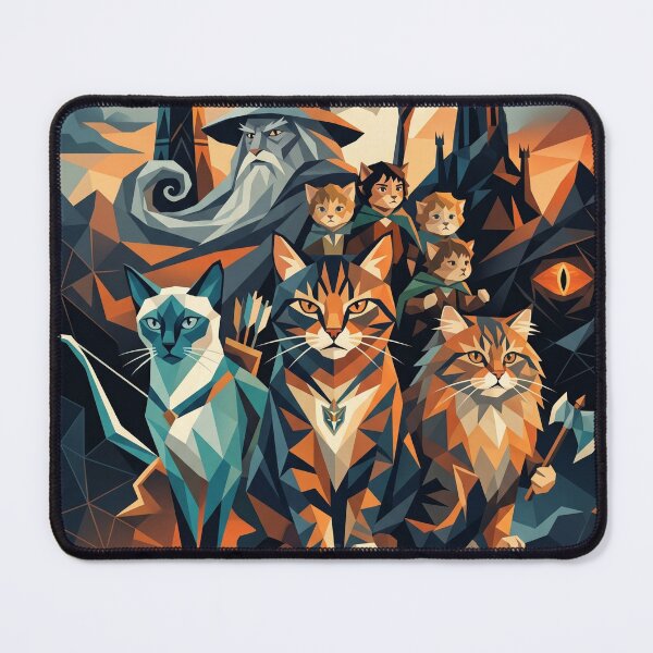 Item preview, Epic fantasy feline brotherhood group of warrior cats art designed and sold by TheCoolCatsMx.