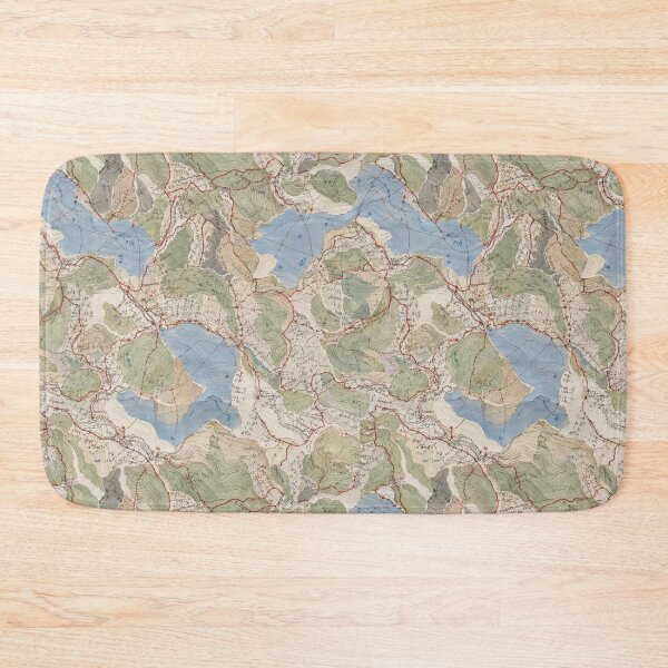 Item preview, Vintage Topographic Map Seamless Pattern | Hiking Trails & Mountain Landscape designed and sold by SWSandraWechner.